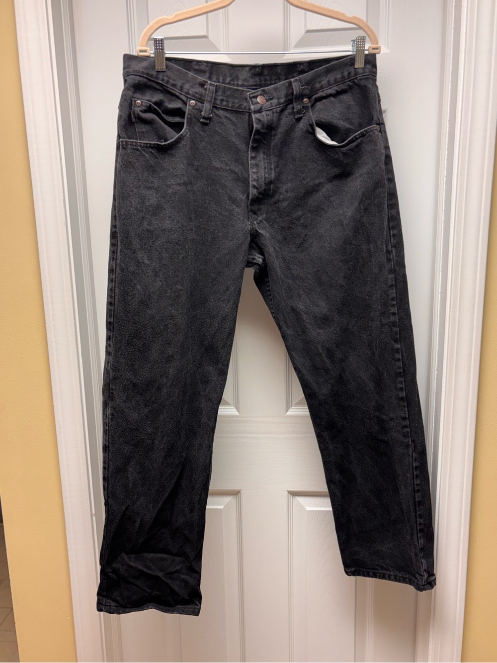 Vintage Red Kap Men’s Black Washed Denim Jeans 36x30 Made in Mexico